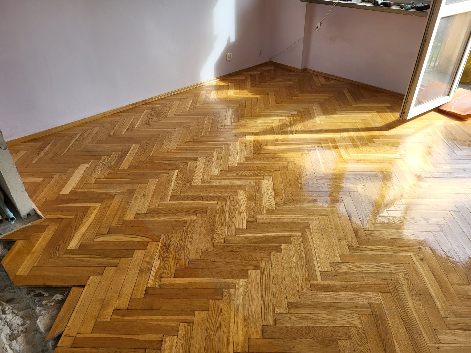Parkiet dębowy jodełka klasyczna 400x65 gratis listwy