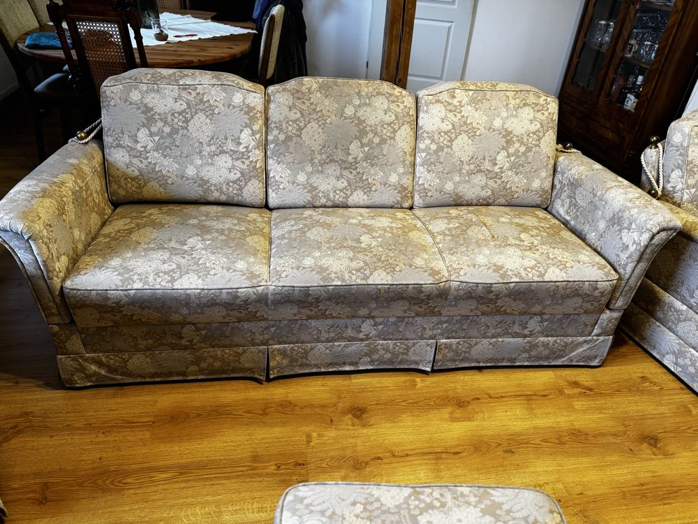 Stylowy wypoczynek sofa/dwa fotele