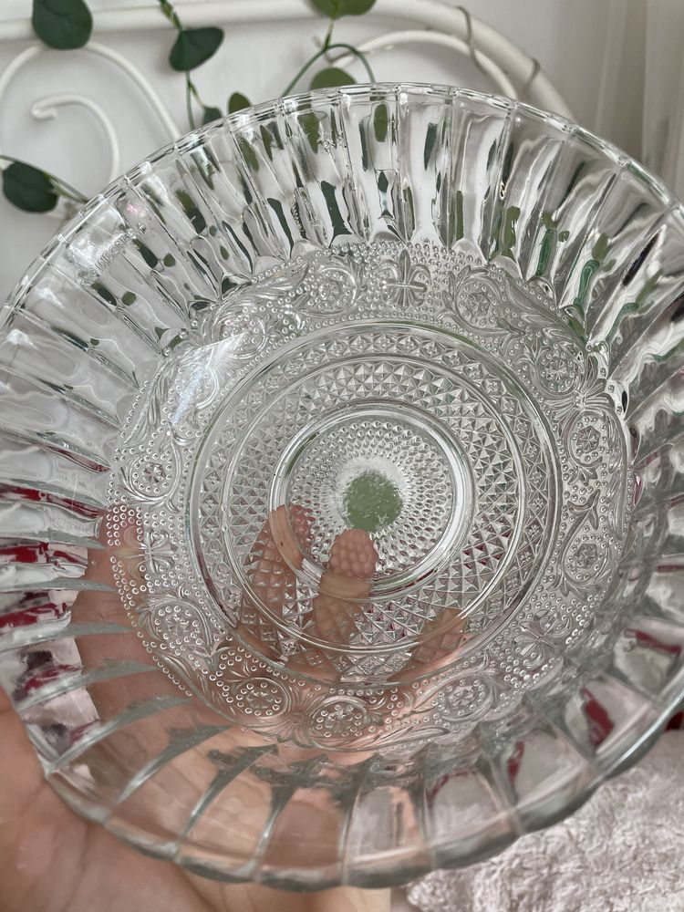 KIG Indonezja Trellis Fleur De Lis Szklana miska