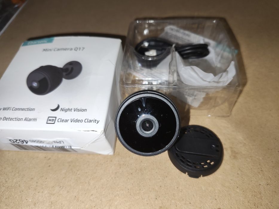 NOWA Mini Kamera Szpiegowska Ukryta Ebarsenc Q17 - WiFi, HD, Noktowizo
