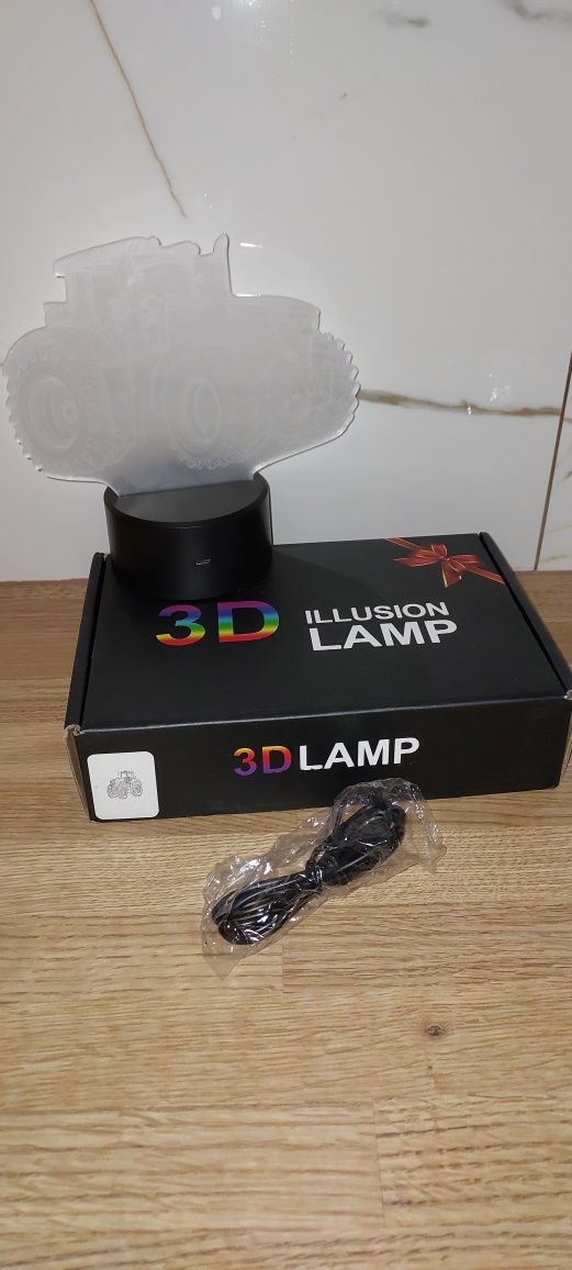 NOWA lampka nocna led traktor ciagnik farmer illusion lamp 3d