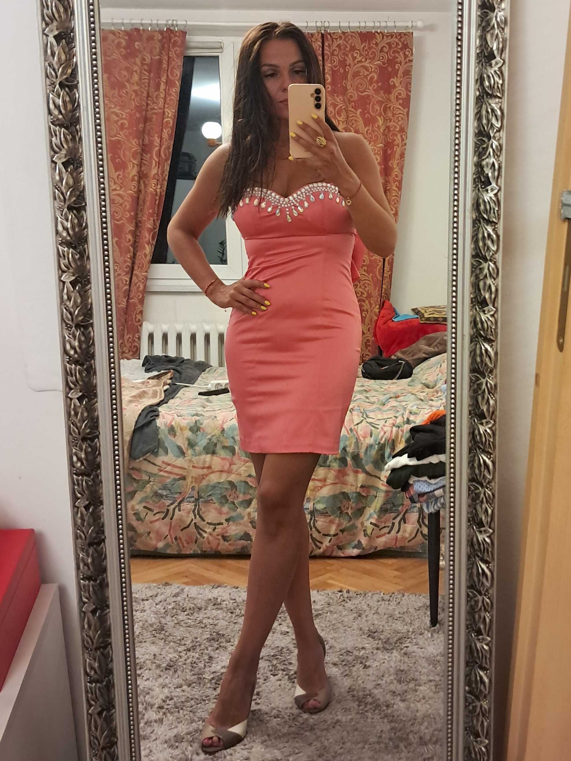 Piękna różowa sukienka Pretty Woman rozm. S