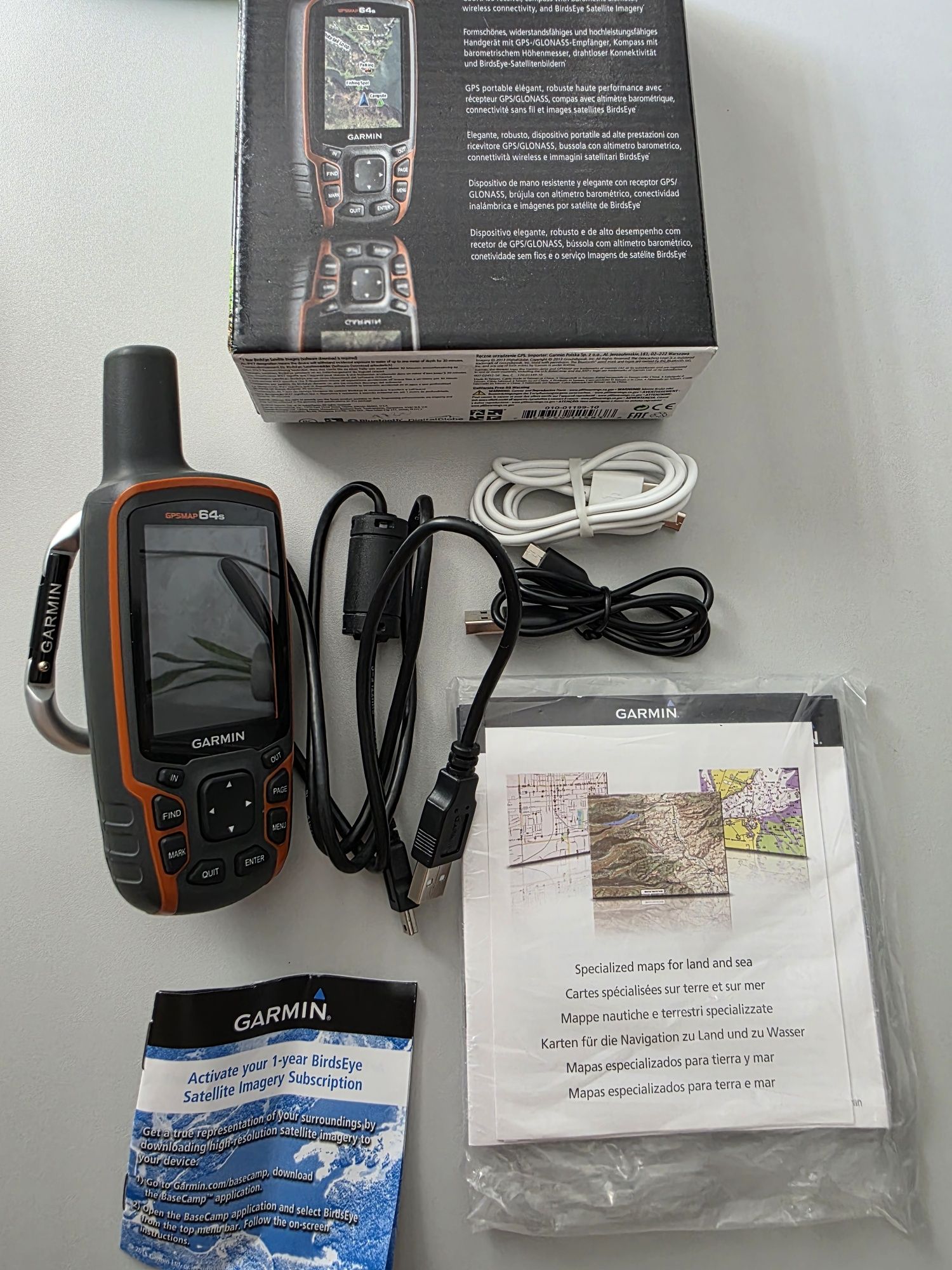 Туристичний GPS-навігатор Garmin GPSMAP 64s, Bluetooth і ANT+, карта У