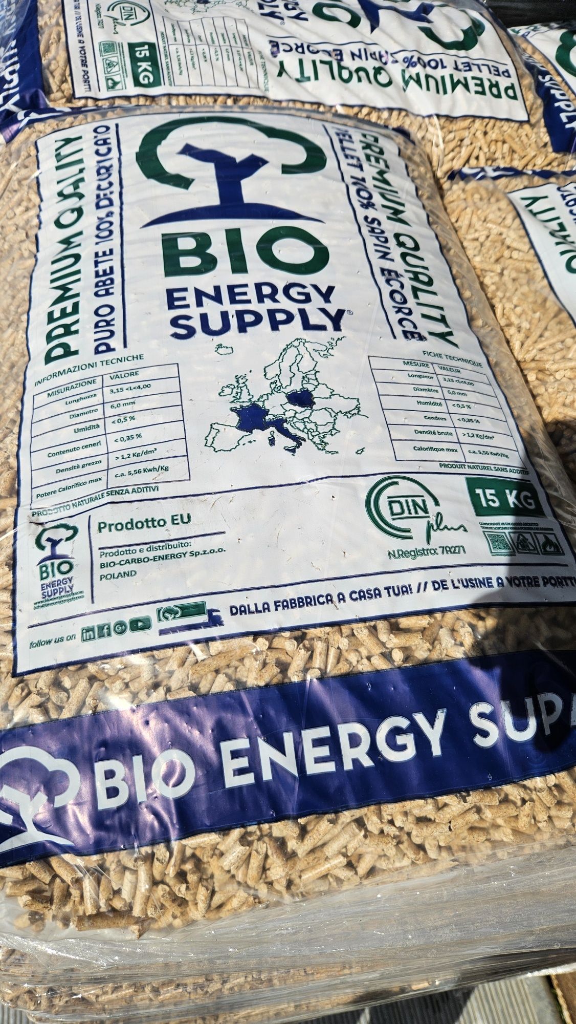 Pellet drzewny 6mm Certyfikowany Bio Energy supply