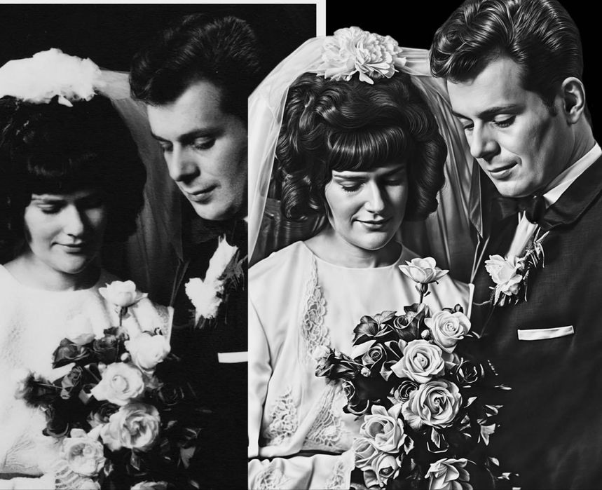 Складна ретуш портрета на памятник 350 грн