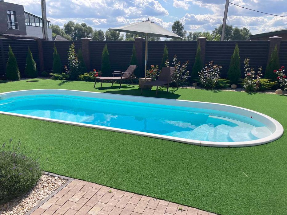 Композитний басейн “Барселона” 12×3,8×1,5 м | Великий і стильний