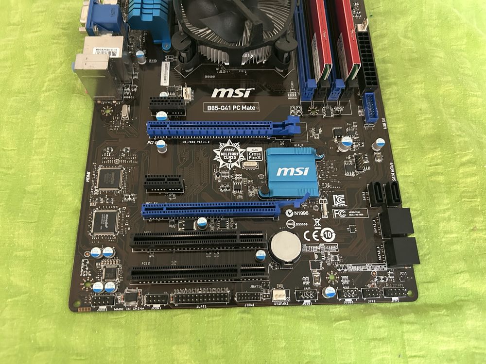 Комплект мат.плата MSI b85-g41, intel core i5 4690, 16gb ram