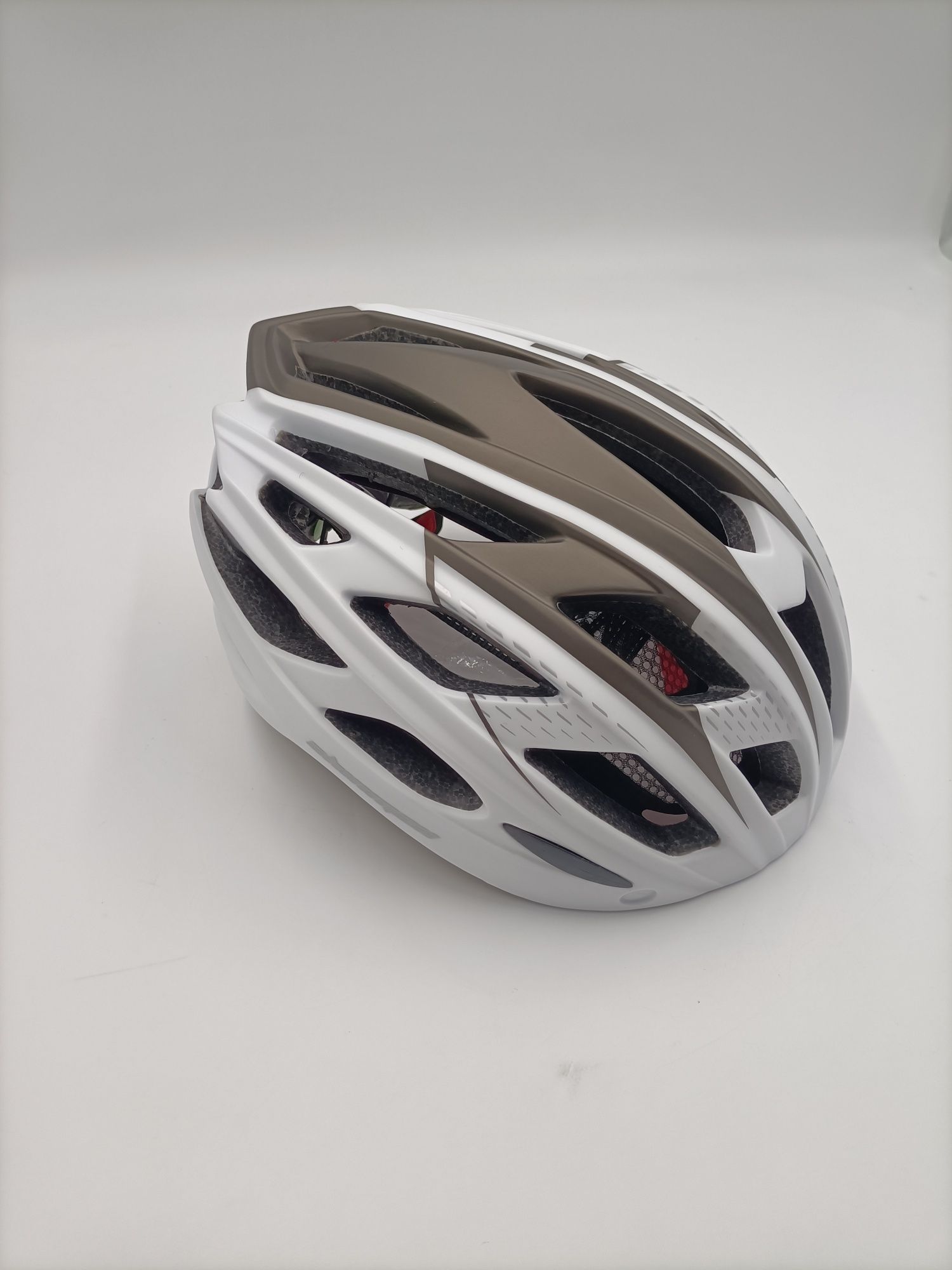 Kask rowerowy z lampką shiax róż. M/L