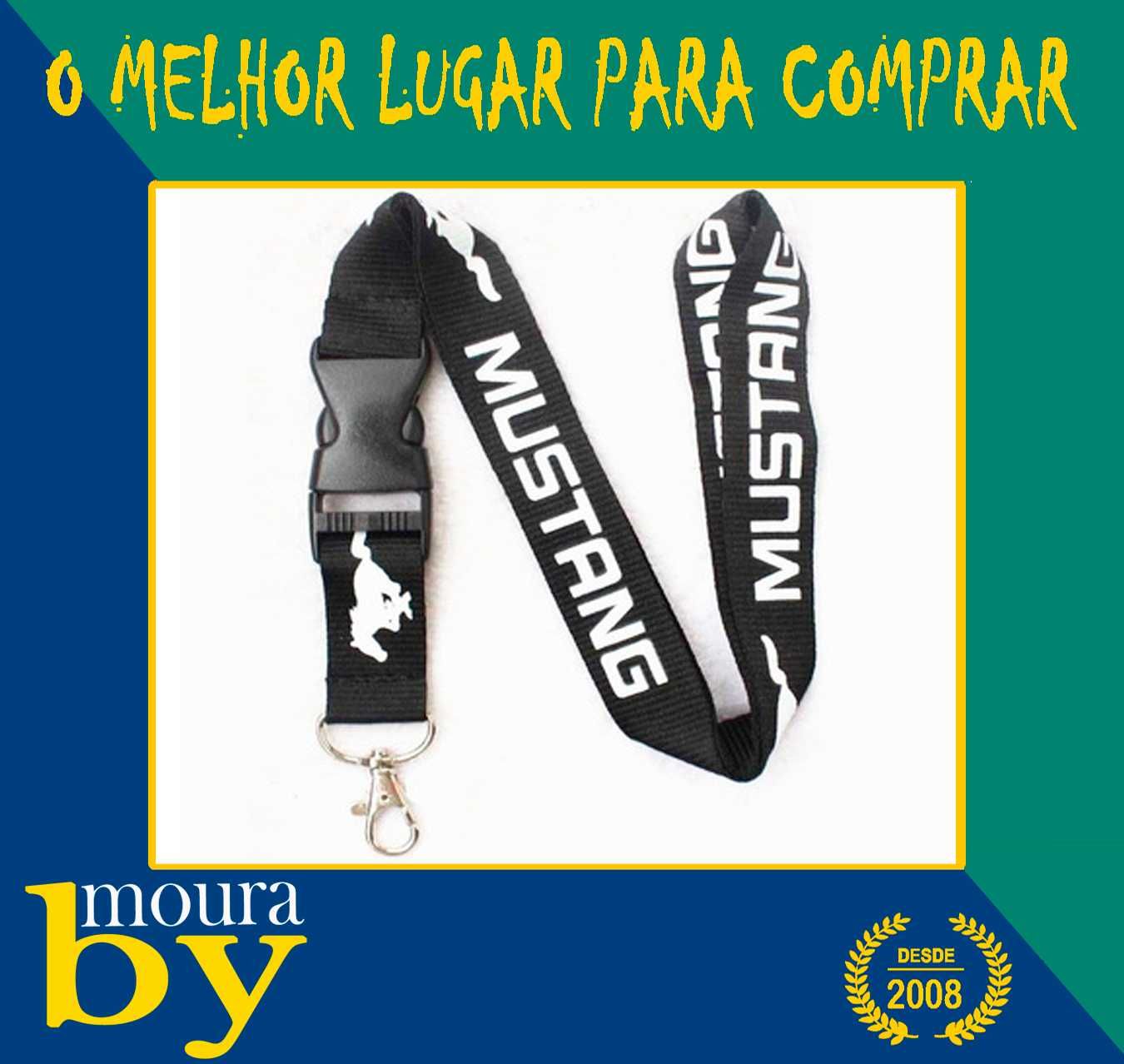 Fita de pescoço e porta chaves Mustang Ford