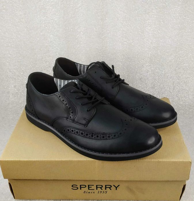 ДЕШЕВО!!! Туфли Sperry Newman Wing Tip Black Натуральная Кожа Оригинал