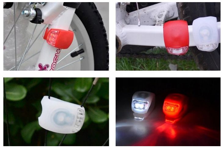 Lampka rowerowa diodowa led lampki przód tył 2 szt