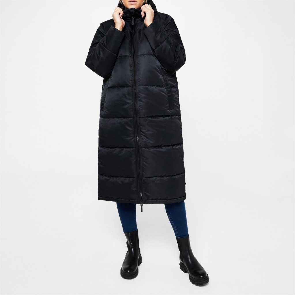 Kangol - długa zimowa damska kurtka / płaszcz XL