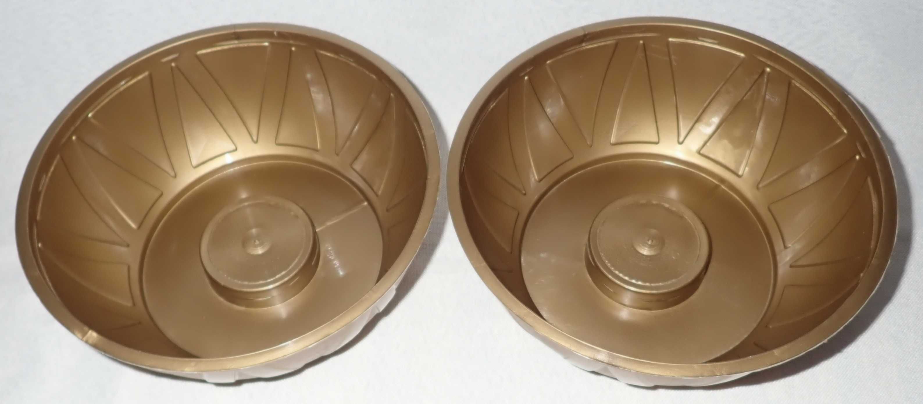 Miski 18 cm ZŁOTE, białe na stroiki do kompozycji M18KR