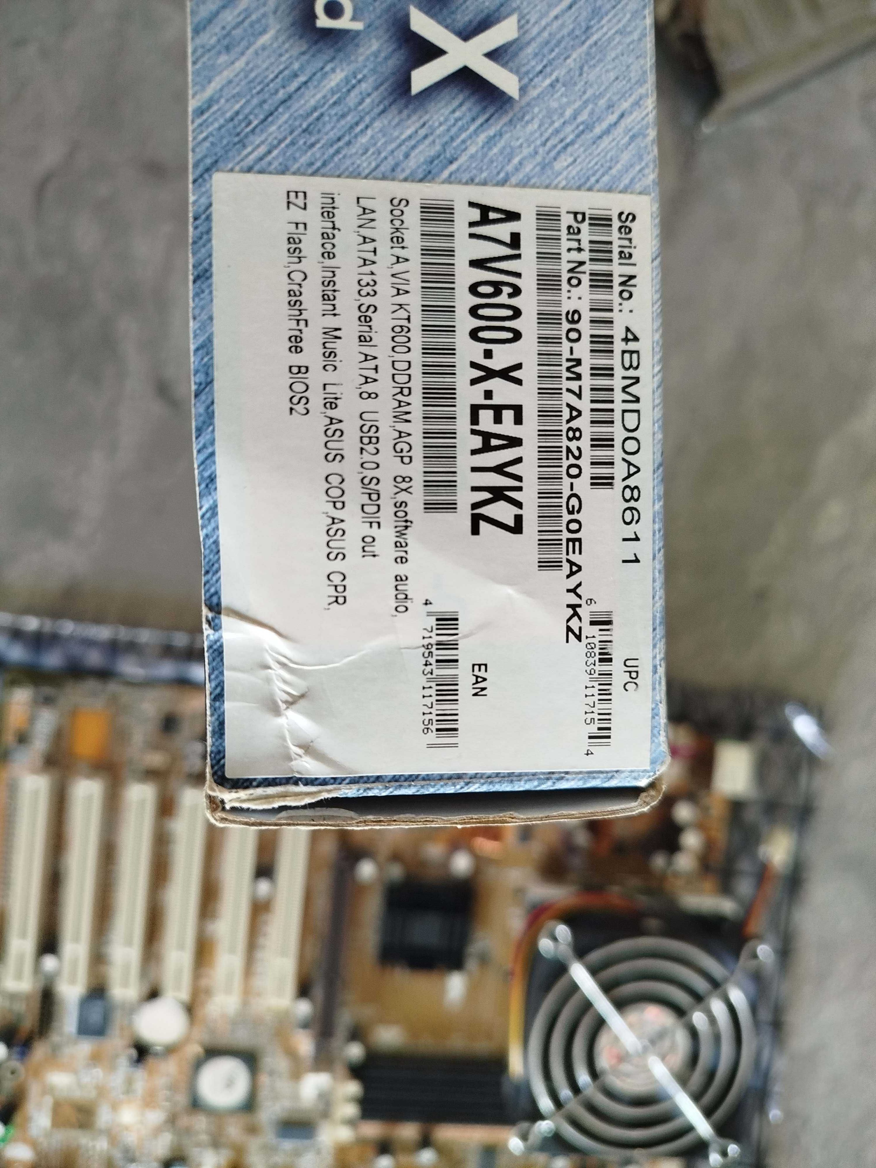 Ретро вінтаж набір  Asus A7V600X (KT600)+Sempron 2800 + AGP GF 4MX4000