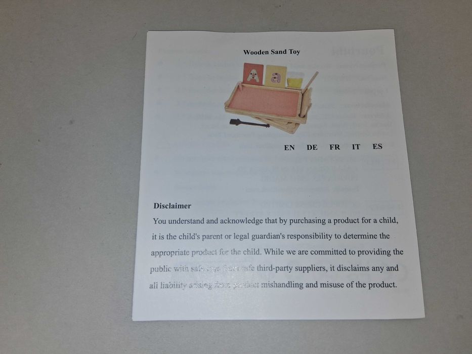 N098 Drewniana Tablica Piaskowa Zabawka Sensoryczna Do Nauki Pisania