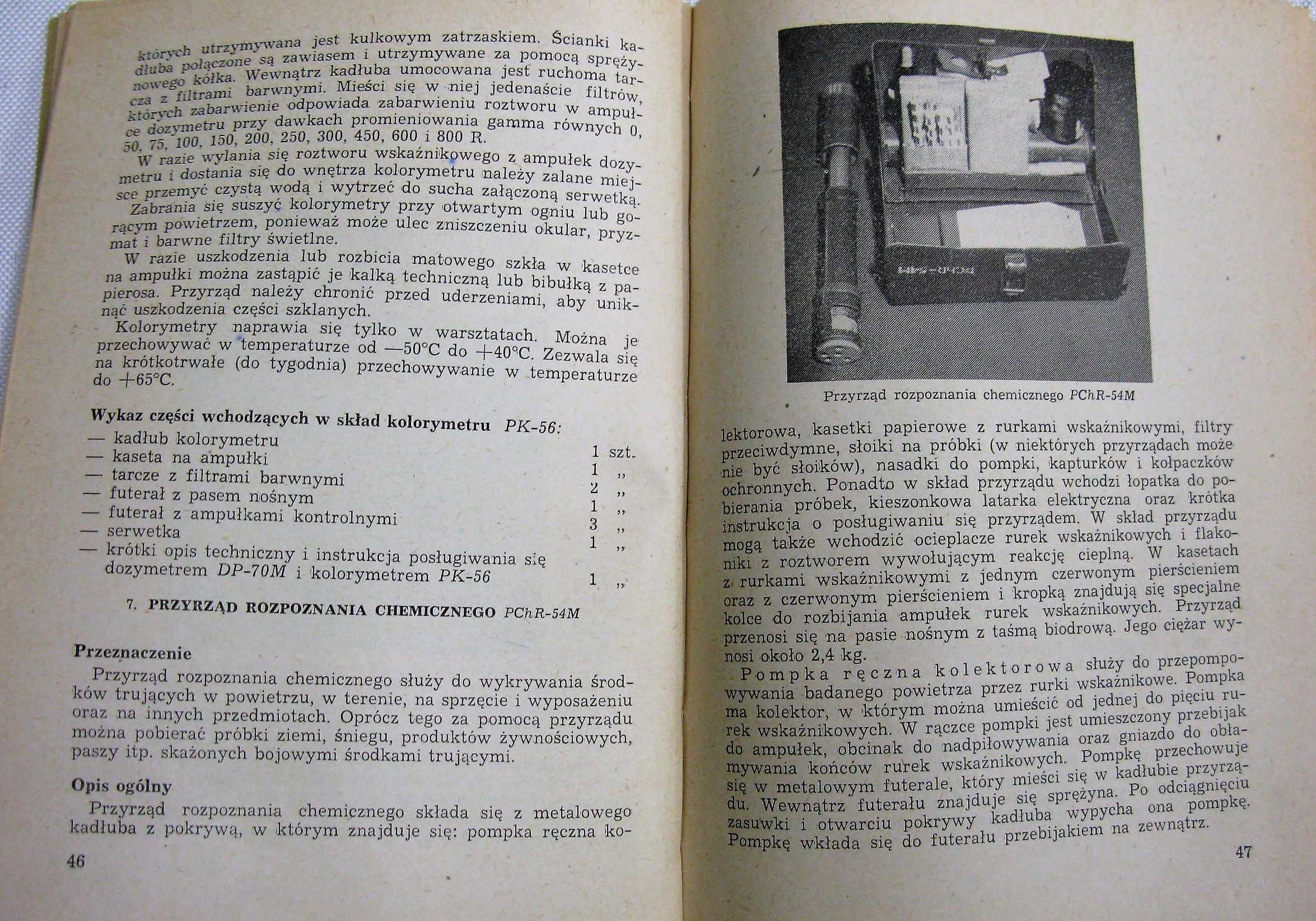 Katalog i instrukcja gospodarowania sprzęt Obrony Cywilnej PRL OC