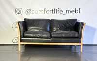 Шкіряний диван двійка у скандинавсьому стилі/шкіряні дивани/меблі