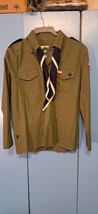 Koszula,spodnie,pas,rogatywka i chusta. Zestaw ZHP