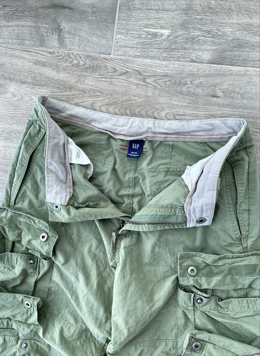 Gap Multipocket Nylon Cargo Pants Green Colour Streetwear карго штани