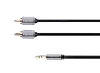 Kabel jack 3.5 2x RCA dlugisc 1metr nowy