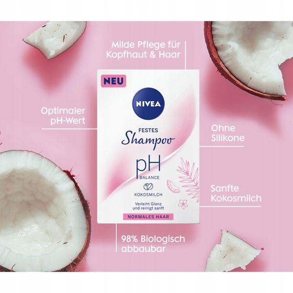 Nivea Szampon W Kostce Z Mleczkiem Kokosowym, 75 G