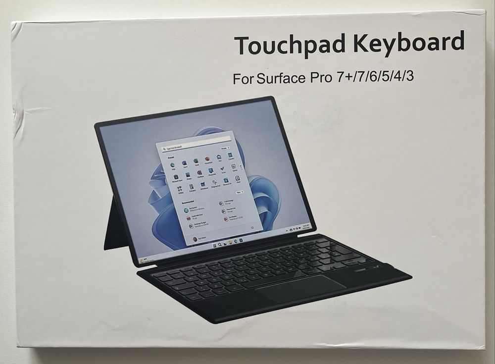 Klawiatura Qulose Bluetooth AZERTY do Surface Pro 3-7+ z touchpadem