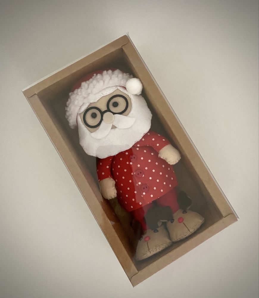 Boneco Pai Natal em feltro 25 cm