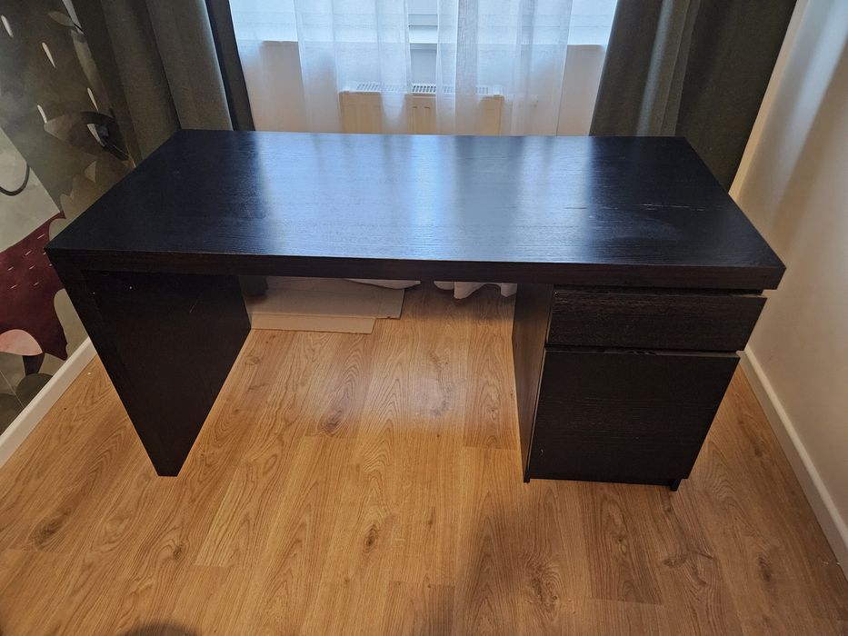 Biurko Ikea MALM ciemny brąz