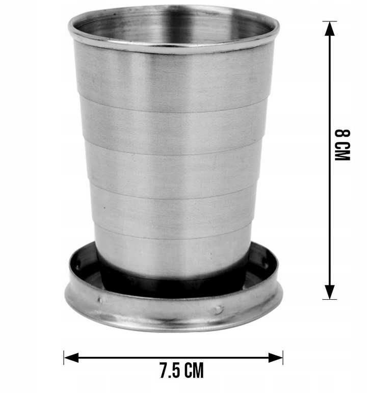 Kubek turystyczny składany pod biwak, namiot, działkę  240ml