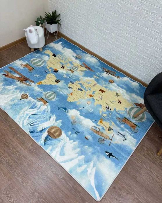 Килим ковер в дитячу кімнату килимок для хлопчика безворсовий