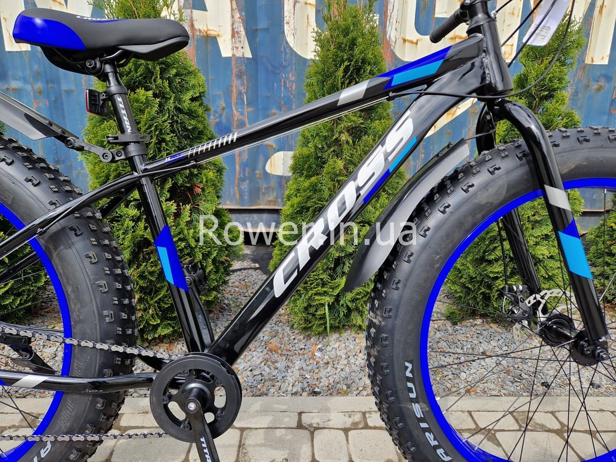 Акція! Велосипед фетбайк Cross Leopard 27.5х4.5" 2024 Рама-18" black