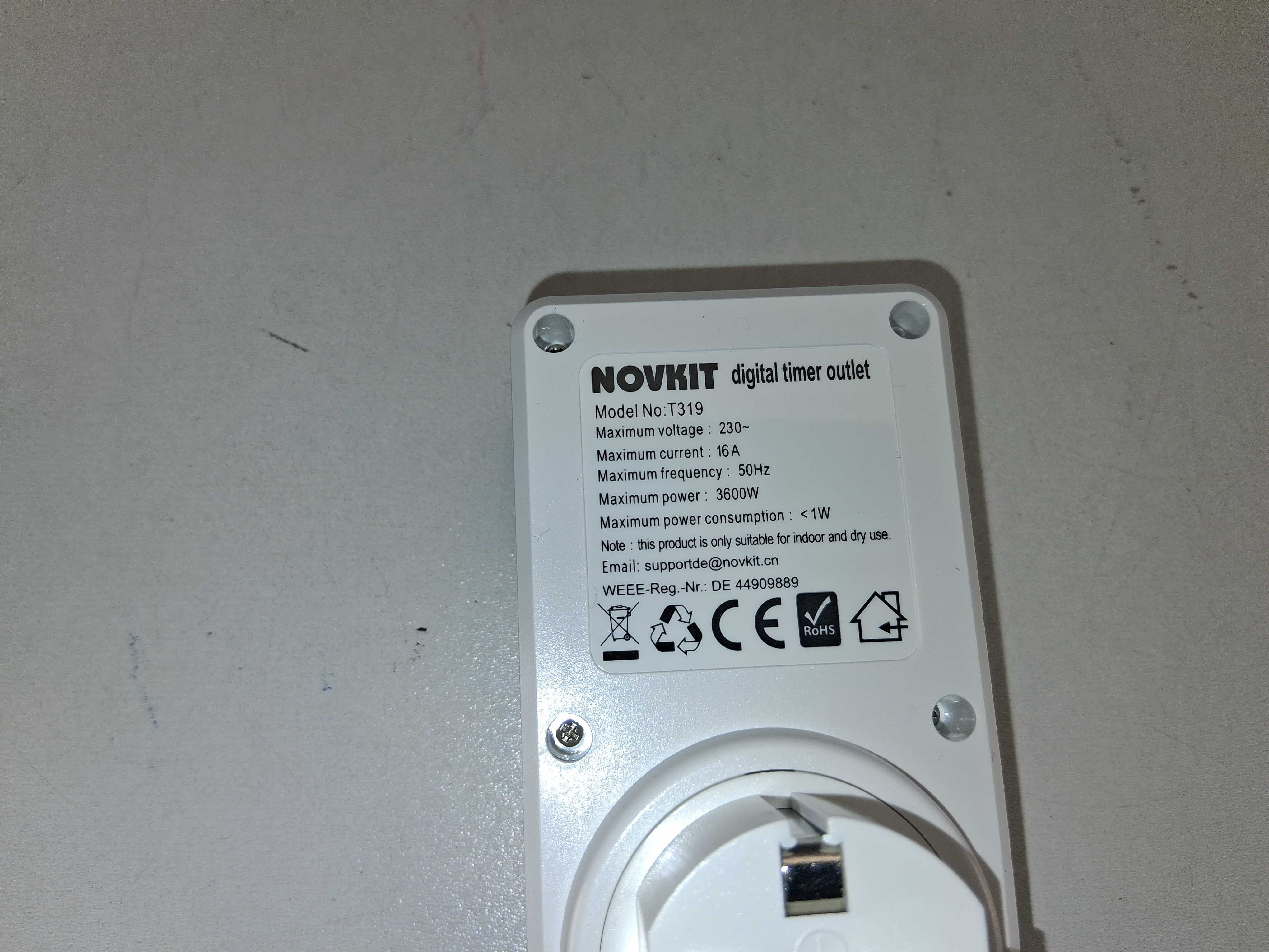 L049 Cyfrowy Programator Czasowy Zegar Tygodniowy Gniazdko T319