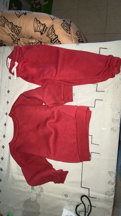conjunto fato treino vermelho