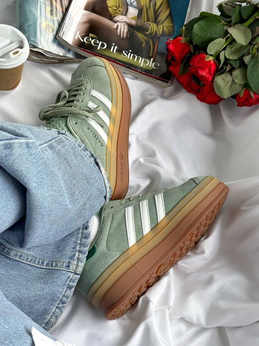 Кросівки Adidas Gazelle Bold Olive premium