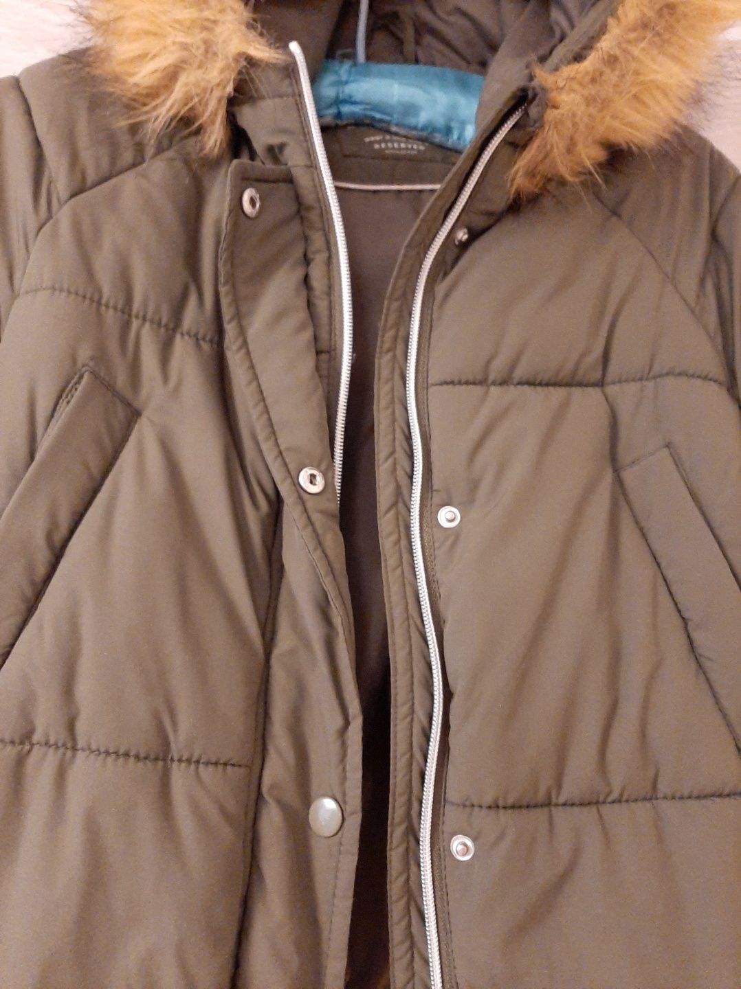 Kurtka Reserved 128 Zimowa Ocieplana Puchowa Puffer Kaptur