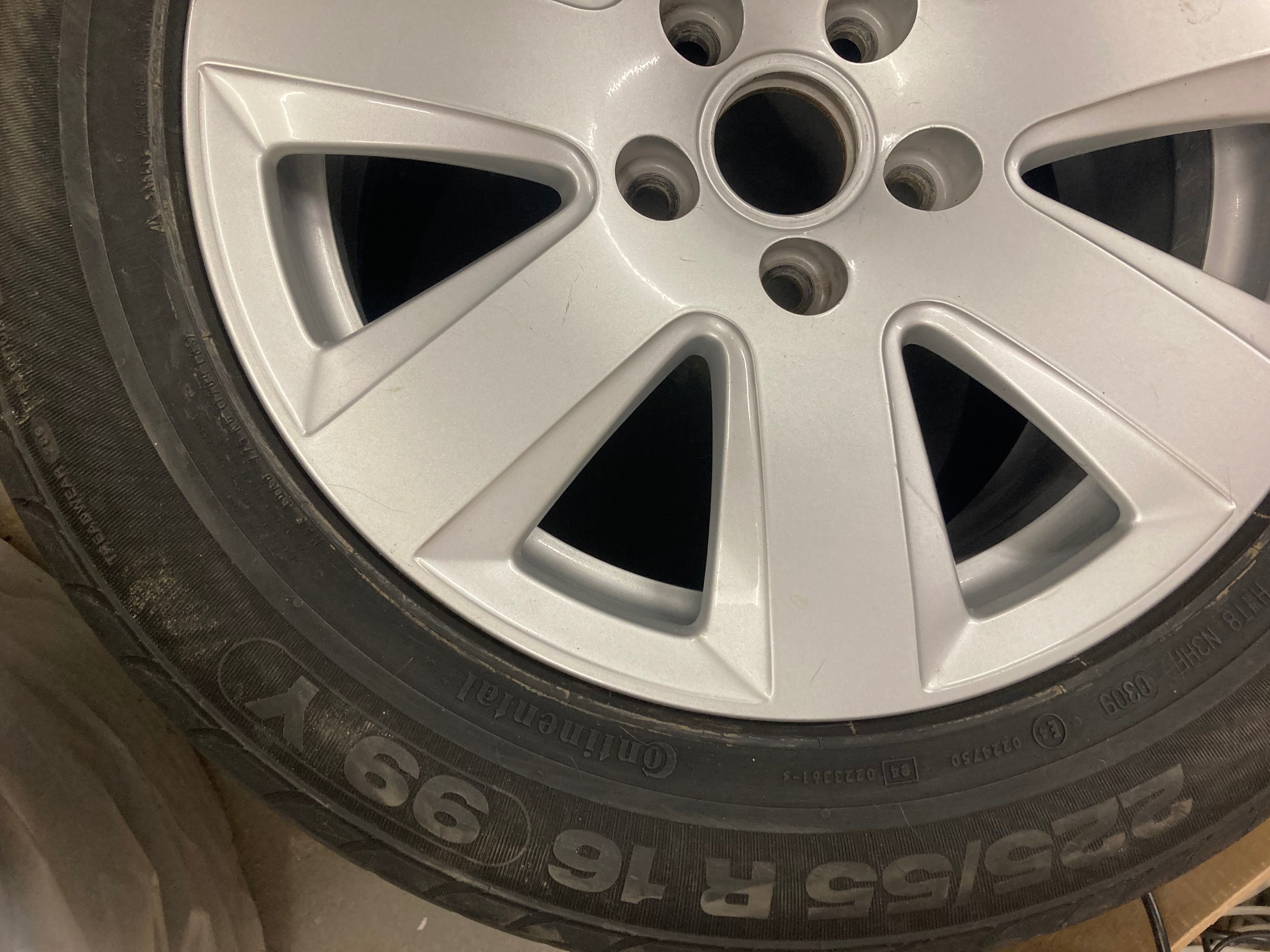 Felga Audi oryginał 225/55/16 opona continental zapas c6 a6 aluminiowa