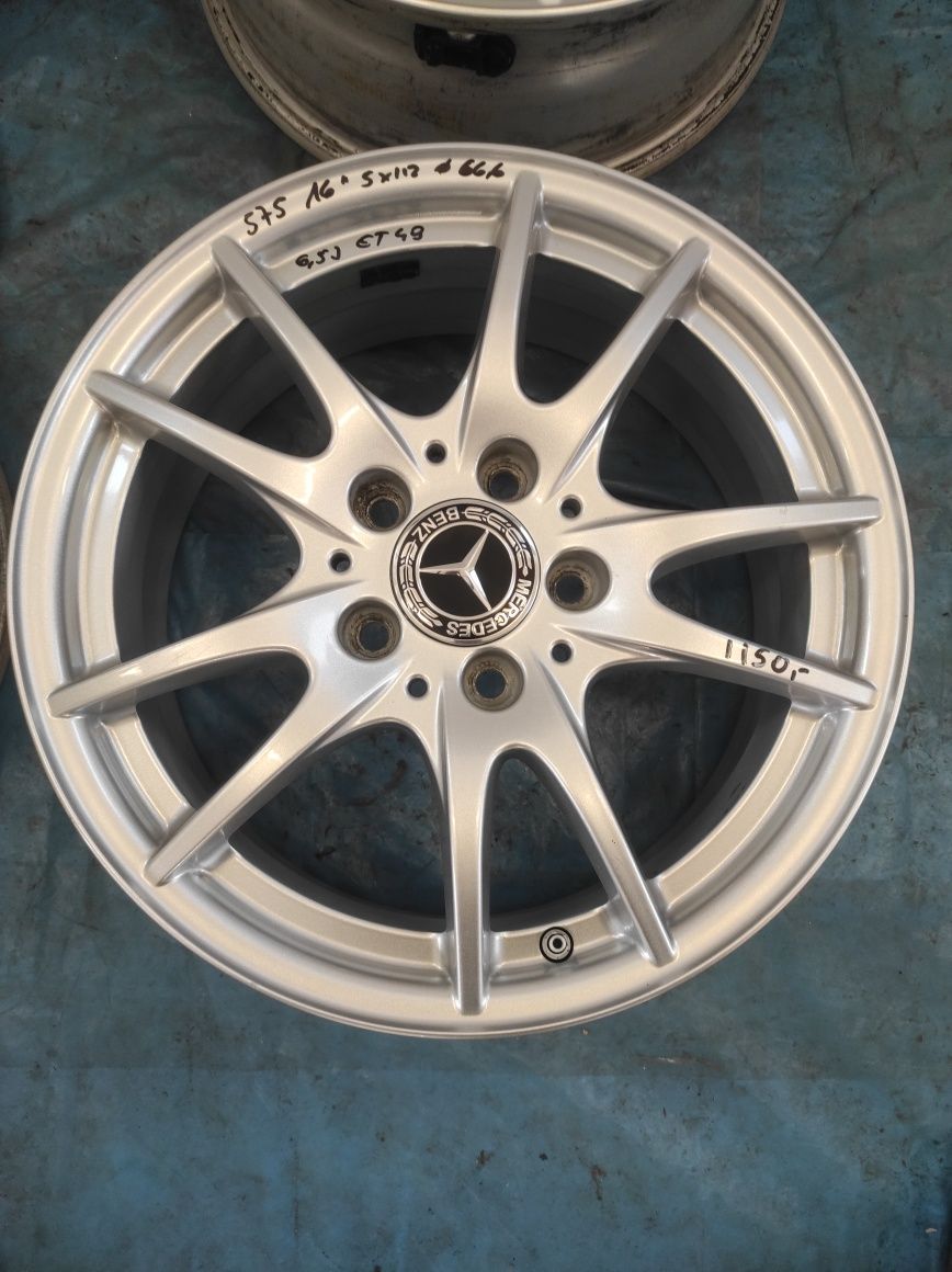 575 Felgi aluminiowe ORYGINAŁ MERCEDES R 16 5x112 BardzoŁadne CZUJNIKI