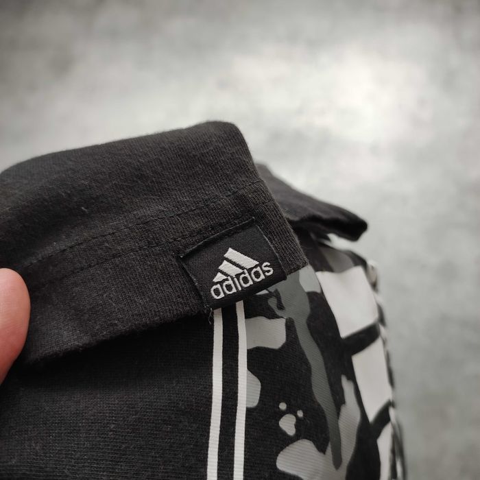 MĘSKA Koszulka Bawełna PREMIUM Adidas Moro Camo Grafika Czarna Active
