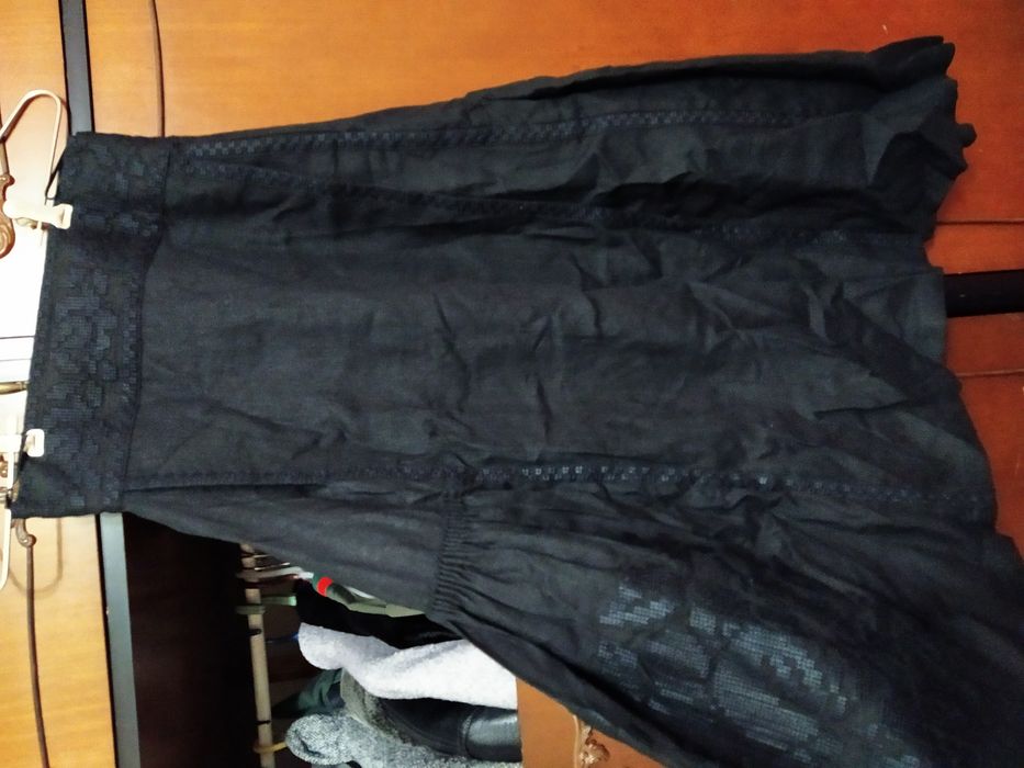 Юбка из льна с вышивкой