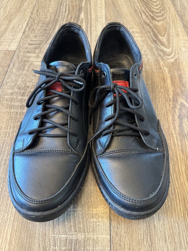 Buty męskie skórzane czarne
