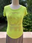 Bawełniany t-shirt z koroną na plecach i srebrnym napisem, rozm m,