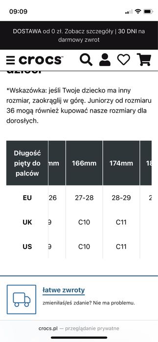 Klapki crocs c10-c11 rozmiar 28-29