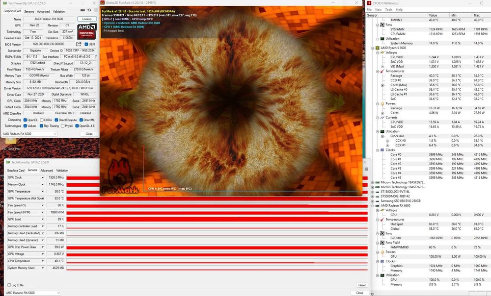 Gamingowy Ryzen 3600 +  RX6600 8GB + 32GB DDR4 + HDD + SSD