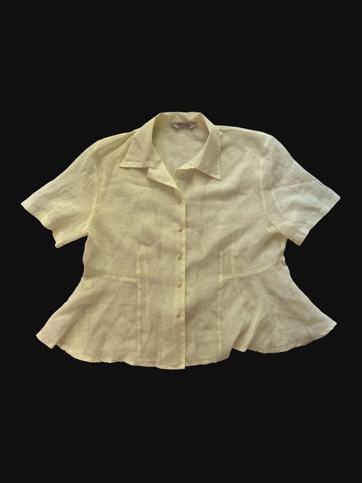 Жіноча сорочка з баскою / льон