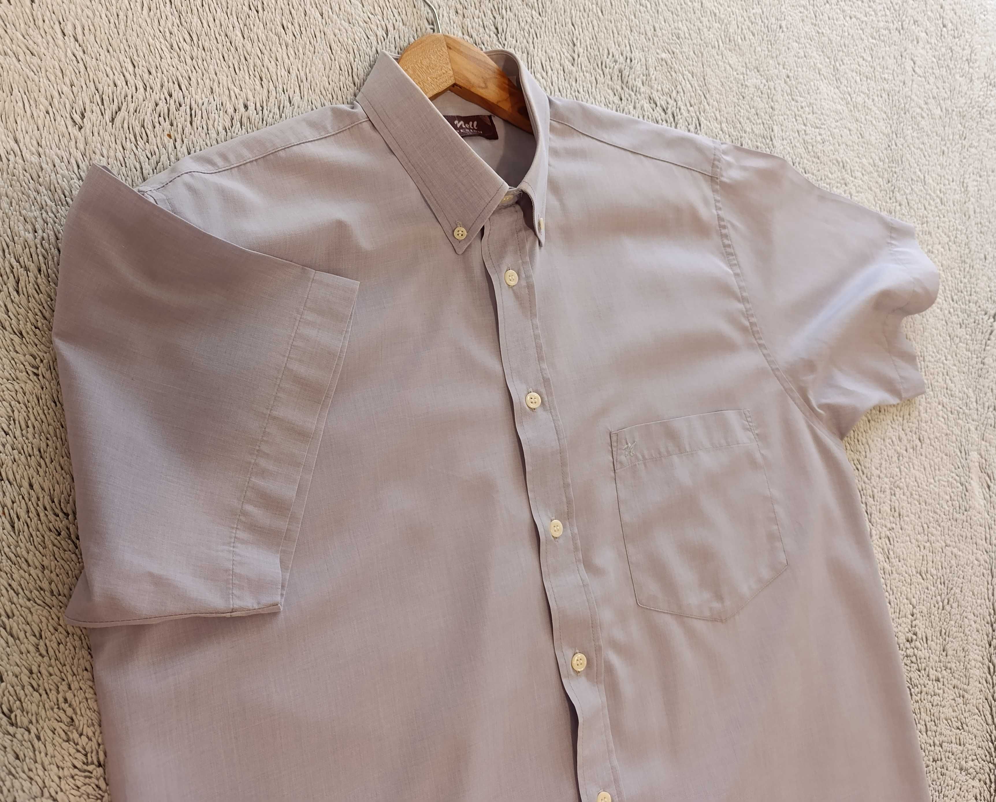 Camisa Clássica, lilás claro,  manga curta Tamanho L - E. Impecável