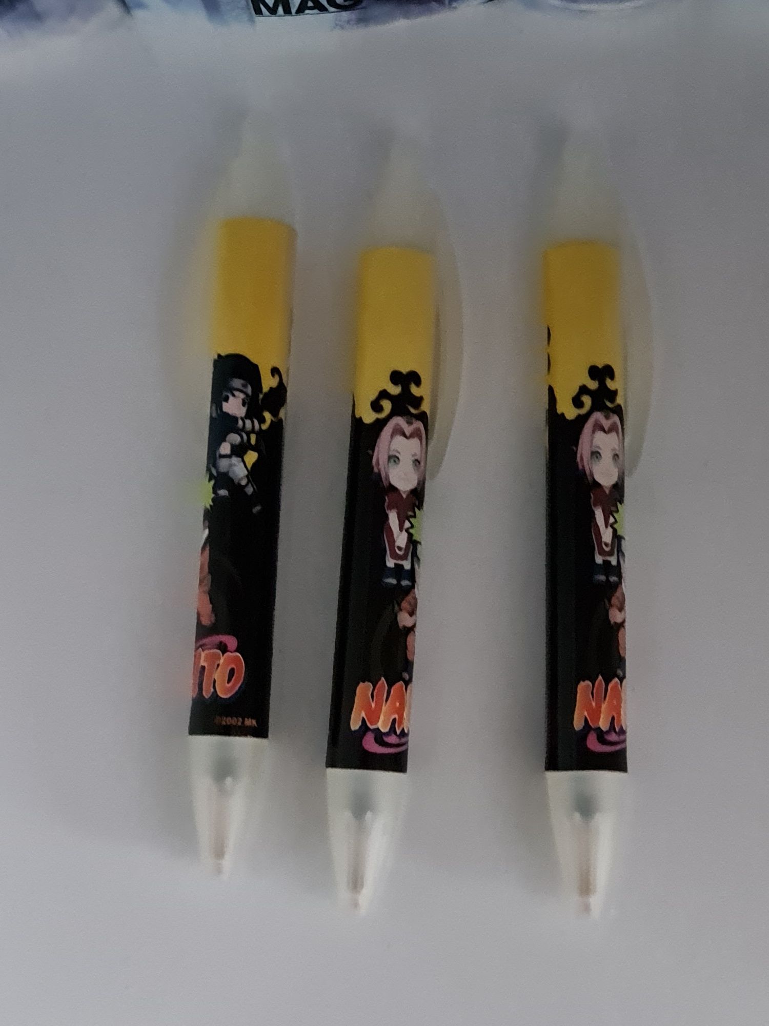 3 długopisy z Naruto