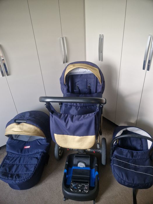 Granatowy wózek 4w1 Baby Lux