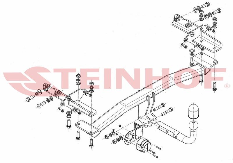 HAK HOLOWNICZY + Moduł 7pin do Fiat 500X od 2014