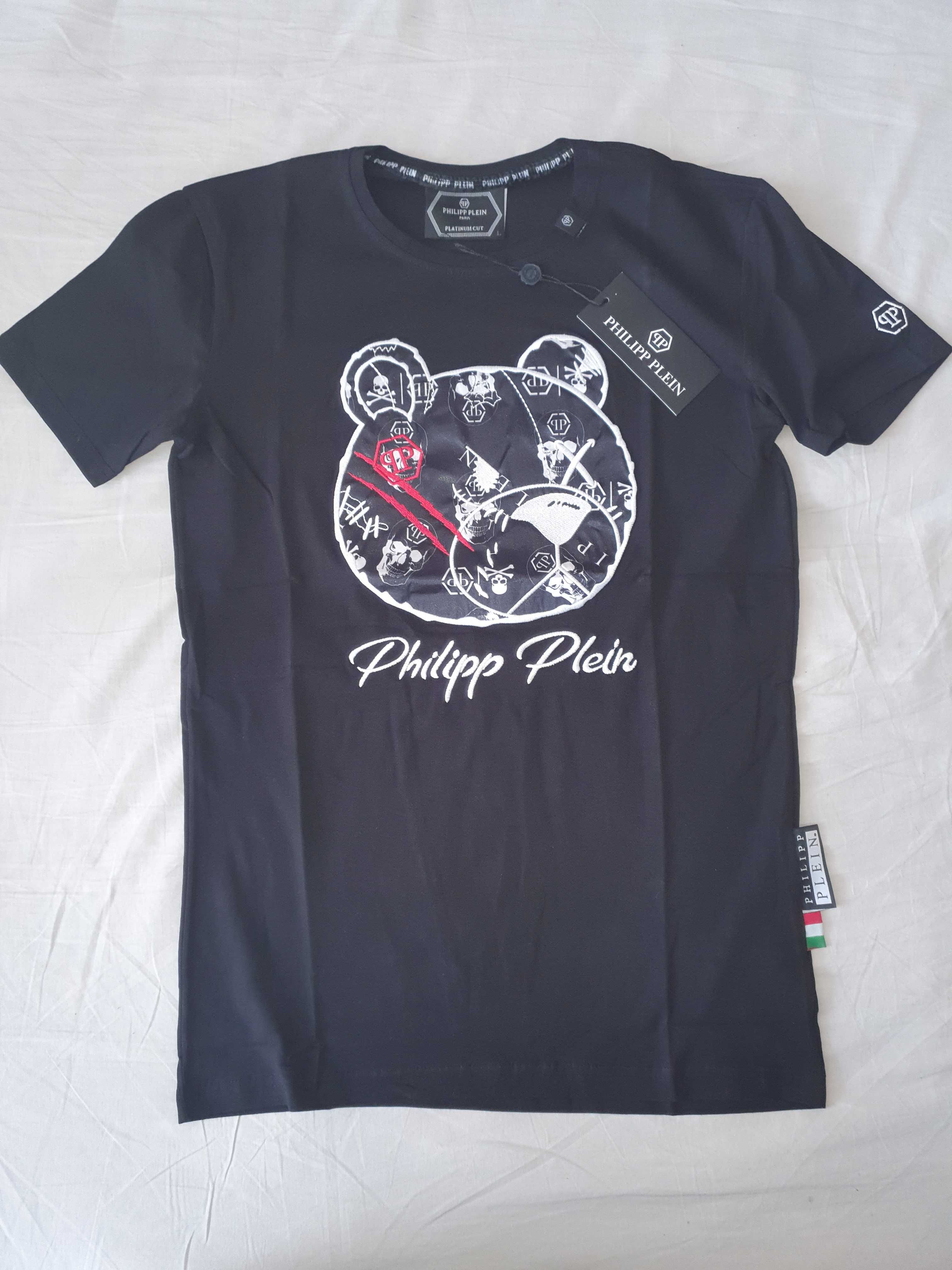 NOWA koszulka Philipp Plein t-shirt PP z misiem miś sport M/L