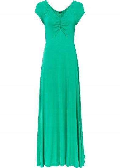 B.P.C sukienka zielona długa z wiskozy 40/42.